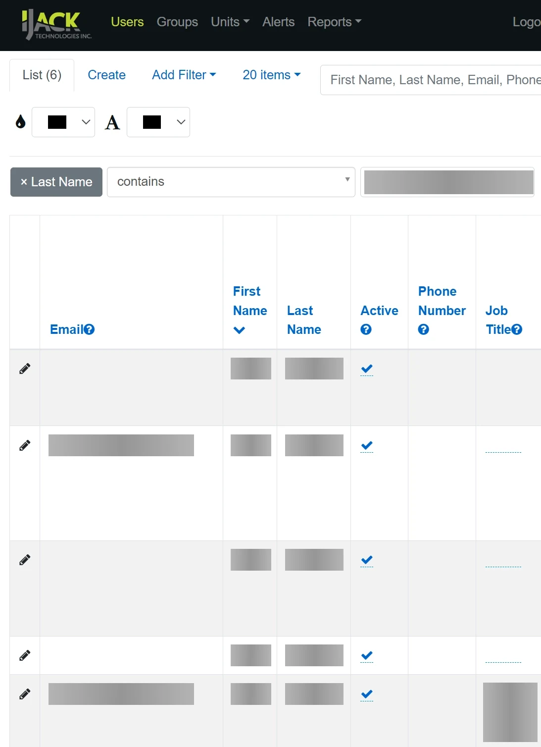 RCOM - manage users in your company